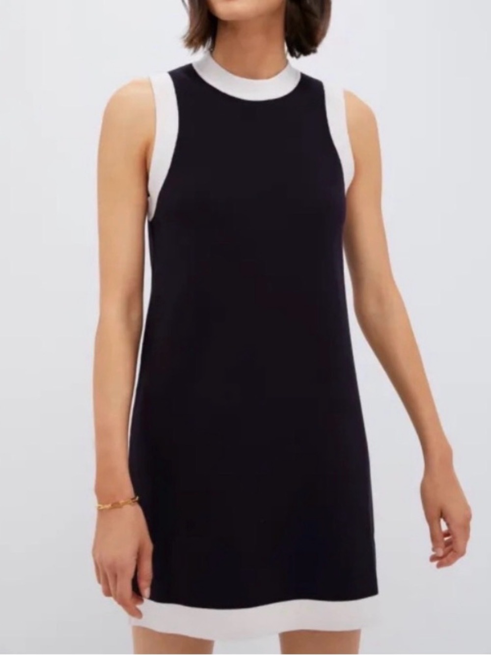 Tuckernuck Navy and White Sleeveless  Knit Mini Dress